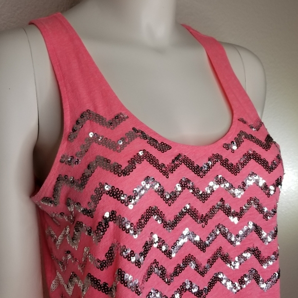 Victoria's Secret Pink Sequin Tank Top Crop Top‎ Size XS - Picture 3 of 10